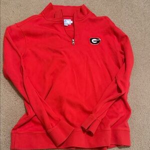 Southern Tide University of Georgia Red Men's Quarter-Zip Jacket